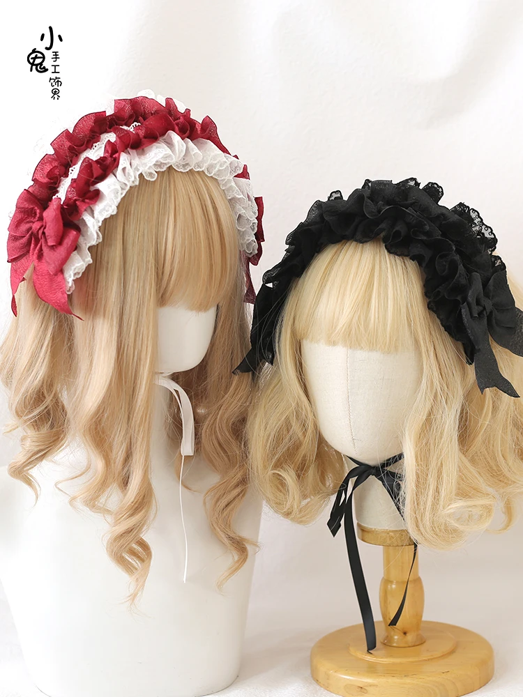 Lolita Barre Bow Headband, Goth, Lo, Niang, Bonito, Harajuku, Acessórios de Cabelo