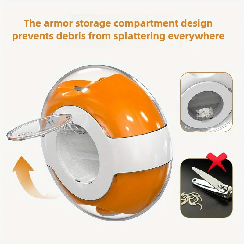 

Электрическая пилка-кусачки для ногтей 2-в-1, 360° ° Вращающийся триммер-полировщик для ногтей с 3 скоростями, безопасный автоматический инструмент для ухода за ногтями, подарки