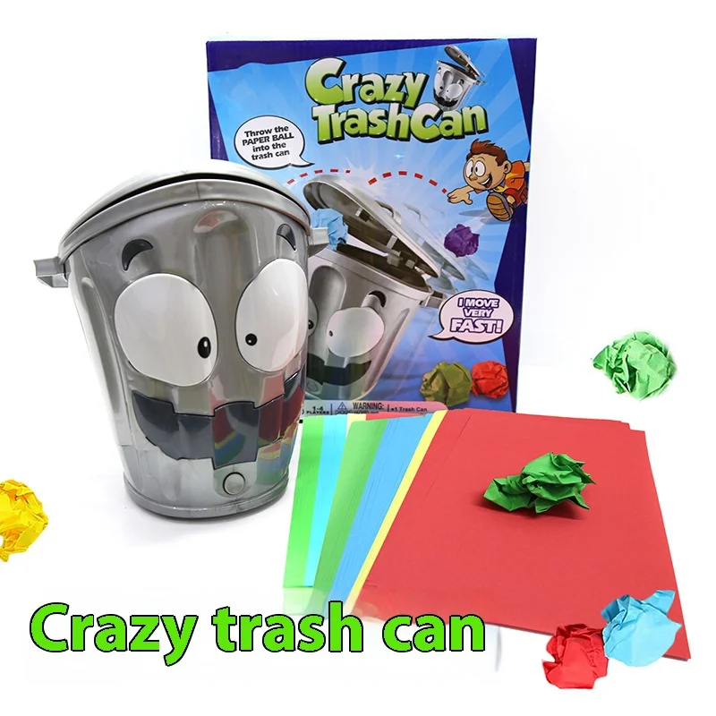 Crazy Trash Can Party Games Toys Funny Multiplayer Chase Game Running Bucket Toys Electric Family Parent-child Interactive Toys