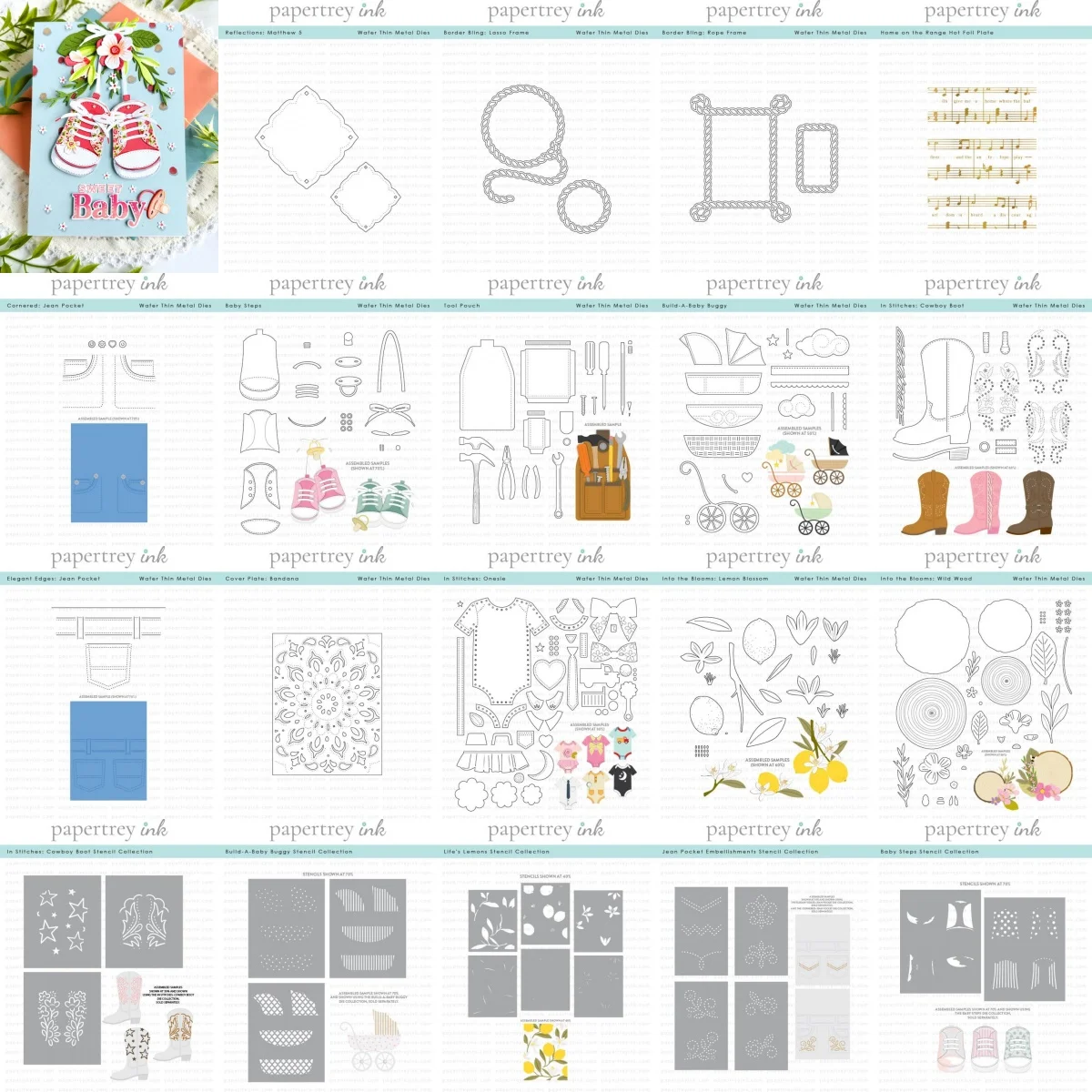 

Baby Steps Frame Cowboy Boot Lemon Blossom Metal Cutting Dies Layering Stencil Scrapbooking DIY Photo Album Decorative Supplies