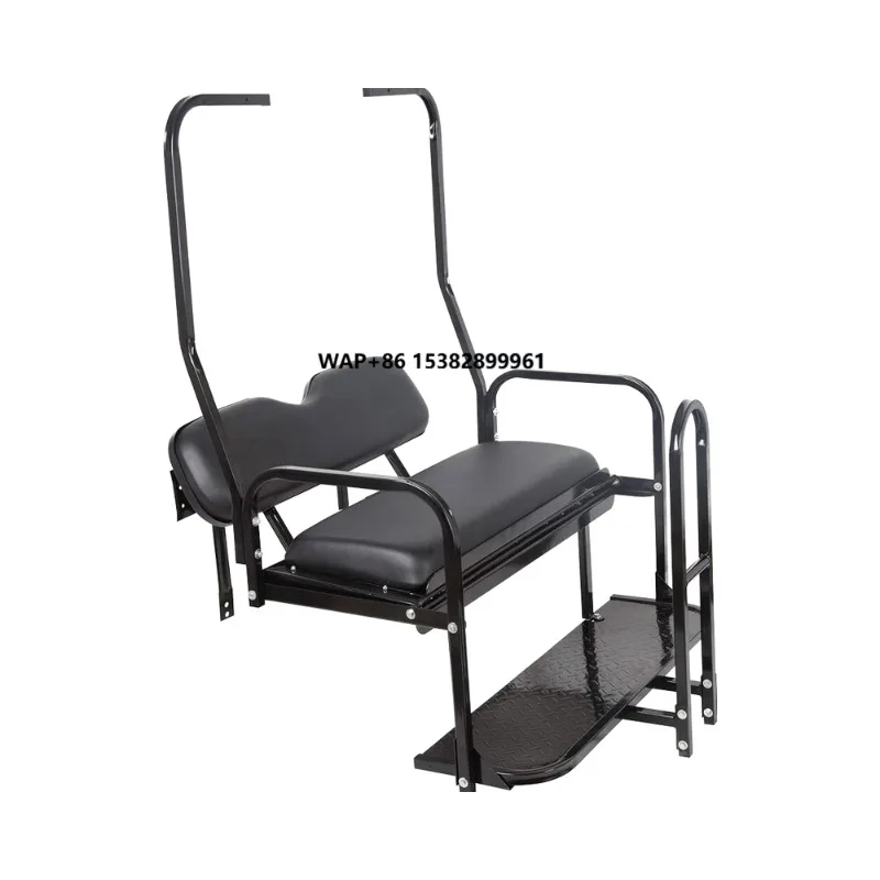 

New Flip Folding Rear Back Flip Seat Kit with Free Grab Bar & Roof Support for 1982-2000.5 Club Car DS Golf Cart
