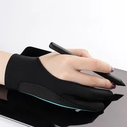 Guantes de pintura anti-mustouch de 2 dedos para tableta, guante táctil para dibujo artístico, guante antiincrustante para tablero de pantalla de IPad