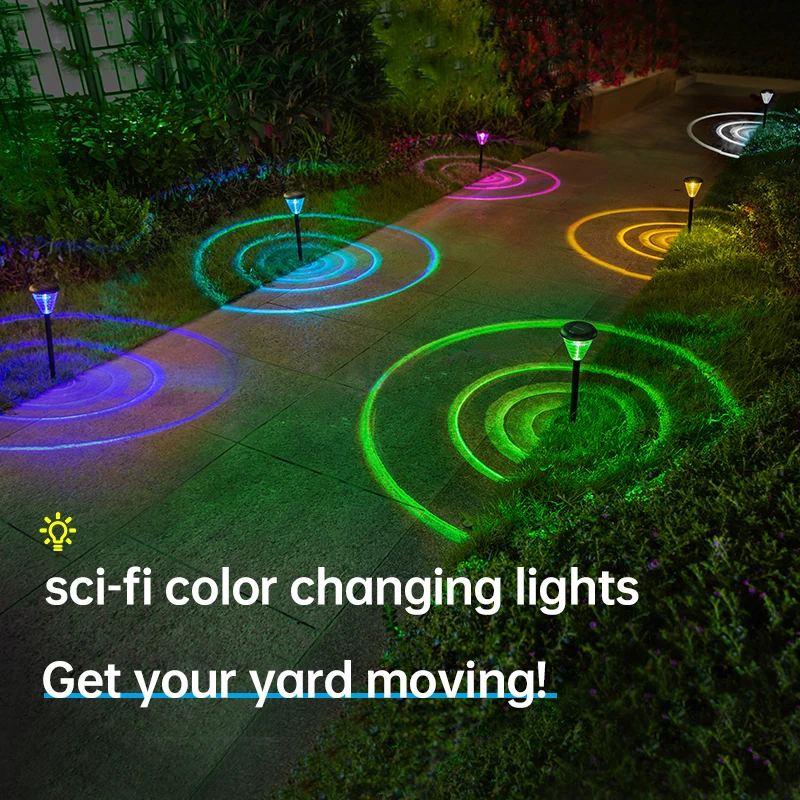 

Solar Path Lamp Waterproof Led Outdoor Garden Lighting RGB Decorative Landscape Lights for Lawns Patio Pathway Light