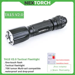 Nextorch TA15 V2.0 Tactical Flashlight Upgraded High Power, High Brightness, IED Light, usbc, edc, camping, outdoor use, duty