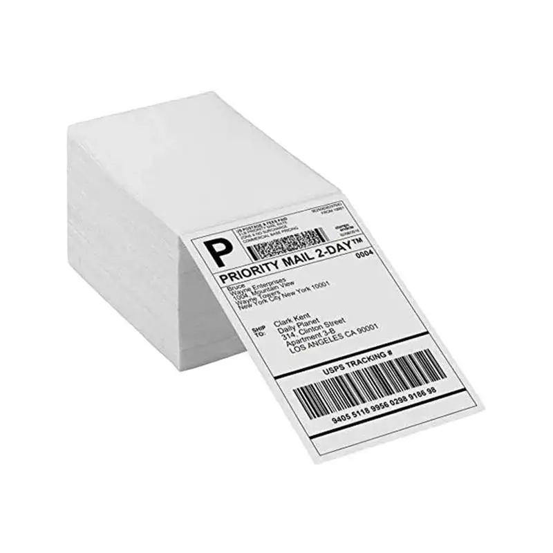 Shipping Label Paper Fold Direct Thermal Address Shipping Postage Barcodes Strong Stickiness 500 Labels Per Stack Mailing Tool