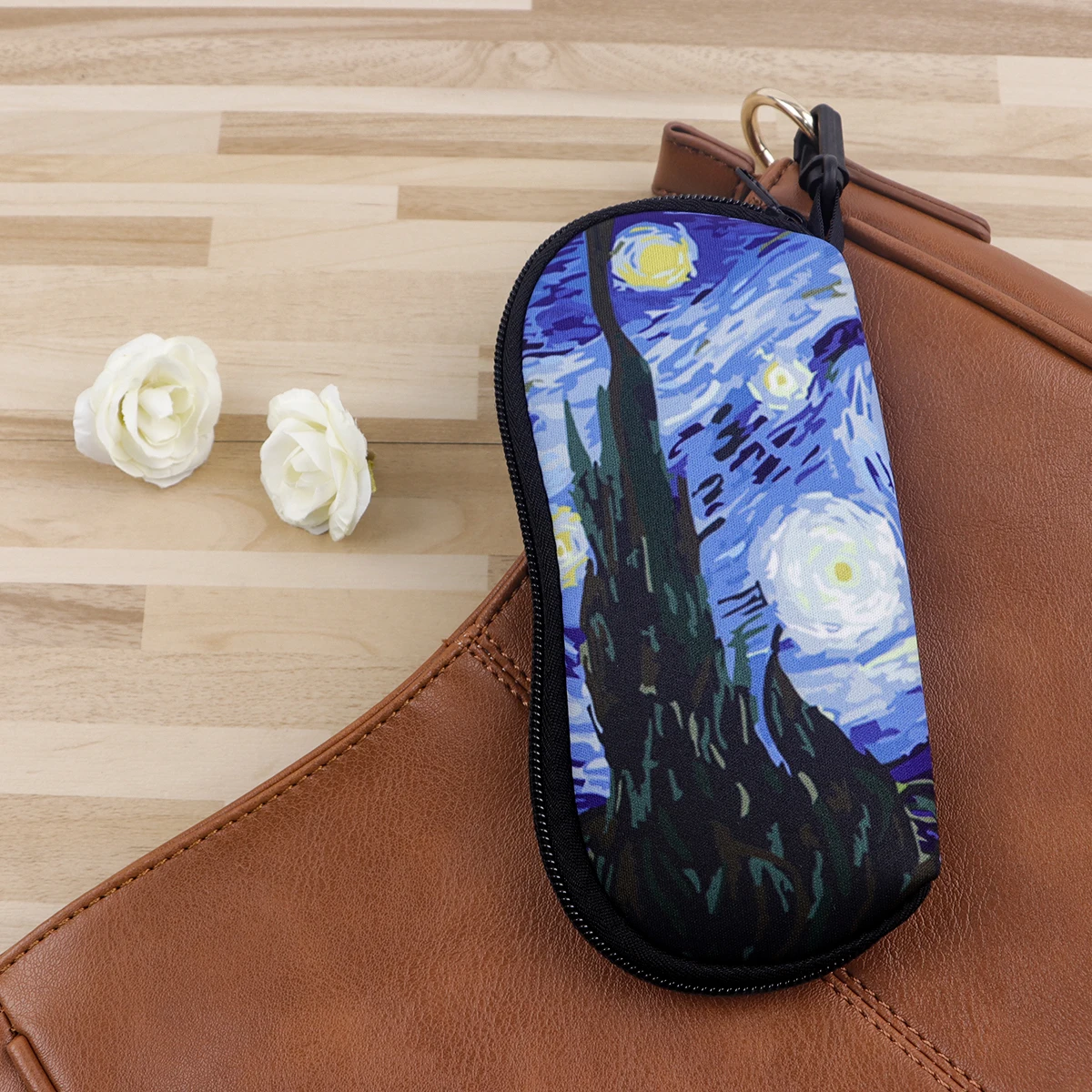 Colourful Floral Flower Shell Eyeglasses Protector Cases Women Men Portable Sunglass Case Glasses Bag 1pc