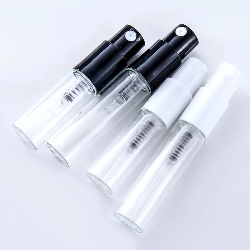 2ml 3ml klare Mini-Parfüm glasflasche leere Kosmetik flasche nachfüllbare Probe Reagenzglas dünne Glas fläschchen feiner Sprühnebel