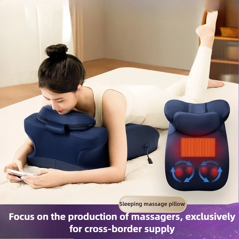 

Многофункциональная подушка для кровати для разминания шеи, плеч, талии и живота, инфракрасный свет с подогревом, массажная подушка для сна