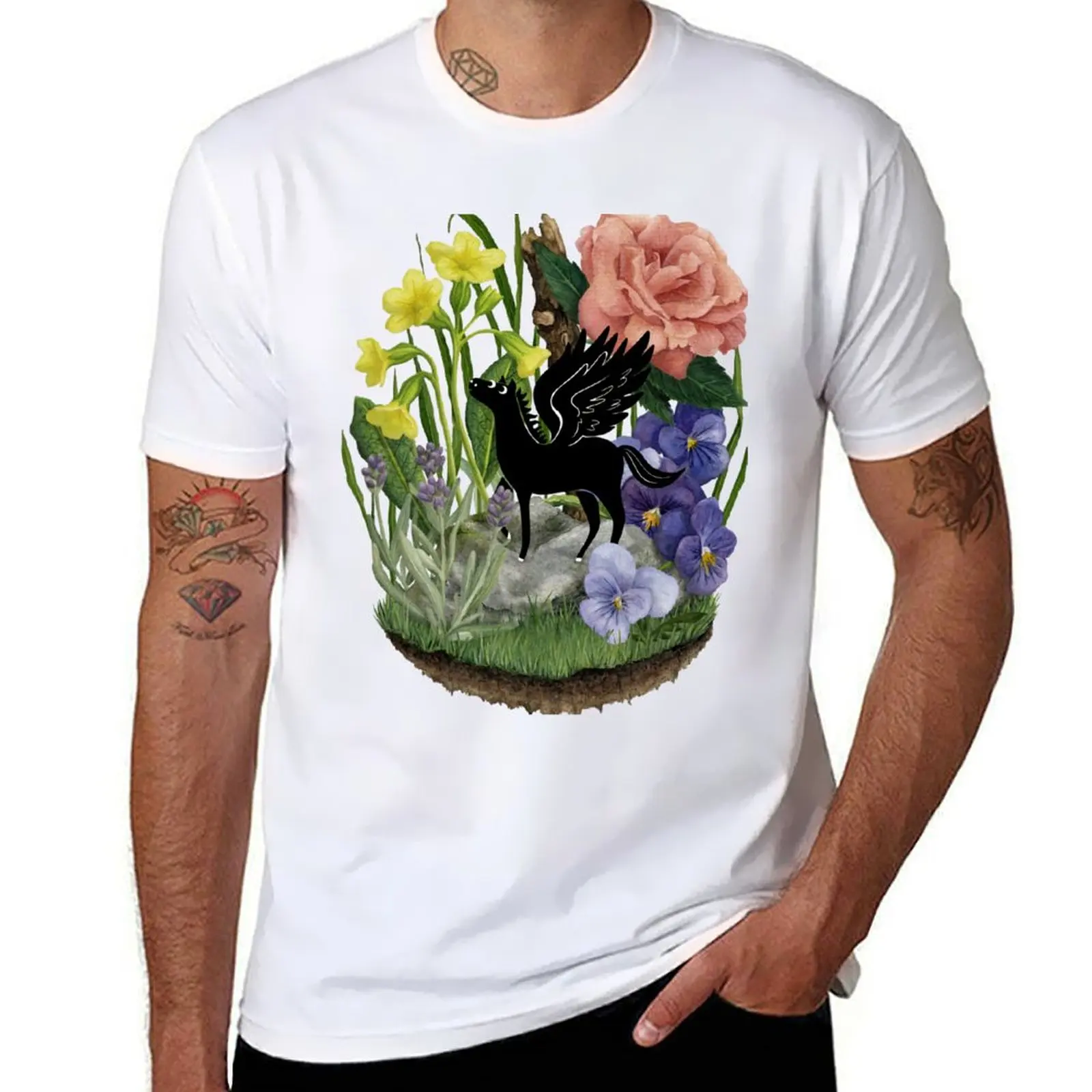 

Tiny Pegasus T-Shirt man t shirts graphic anime t shirts oversize man t shirt heavy cotton T-shirt