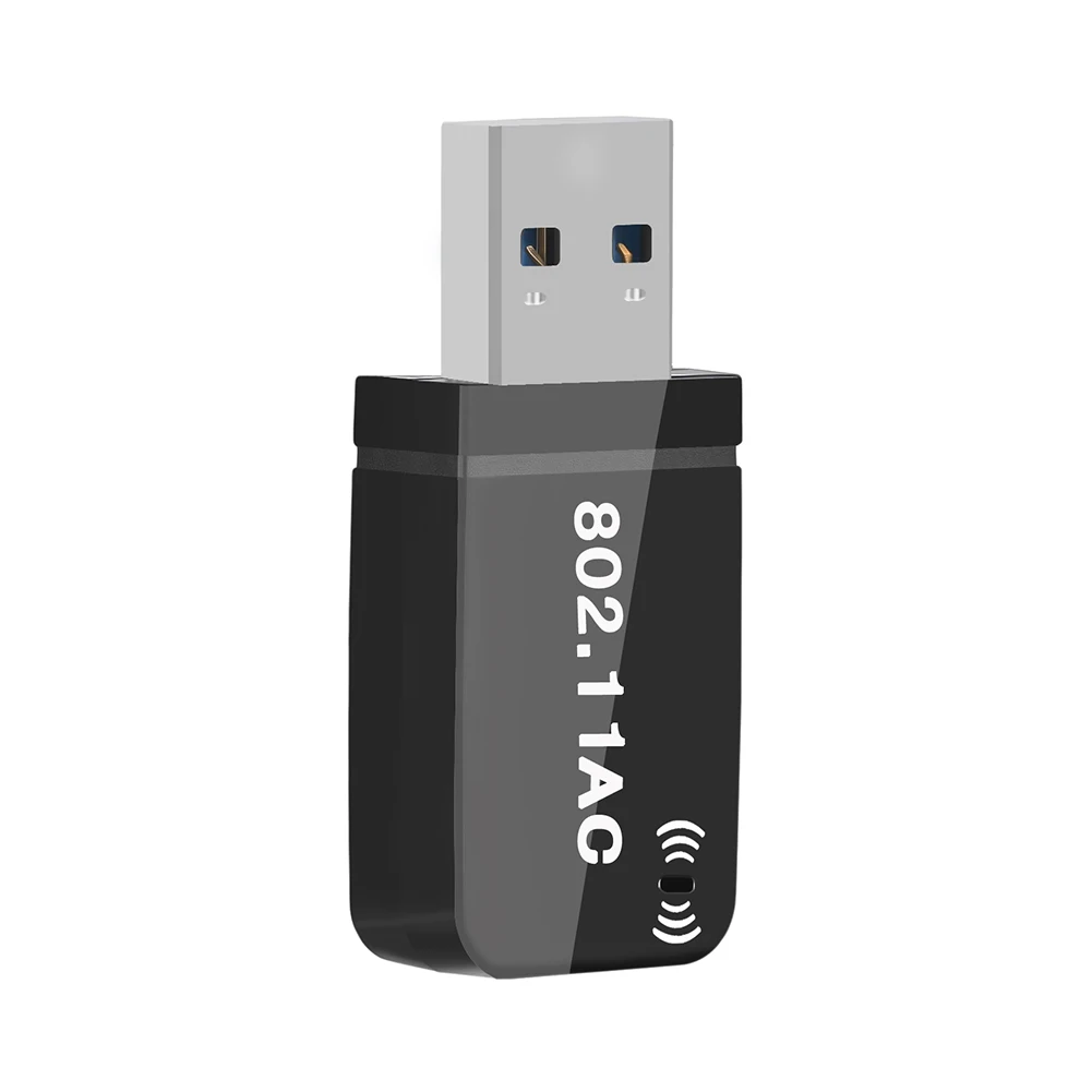 อะแดปเตอร์ WiFi 1300Mbps USB การ์ดเครือข่ายไร้สาย Dual Band 2.4 ghz/ 5GHz เข้ากันได้กับ Windows 7/8/8.1/10/11แบบปลั๊กแอนด์เพลย์