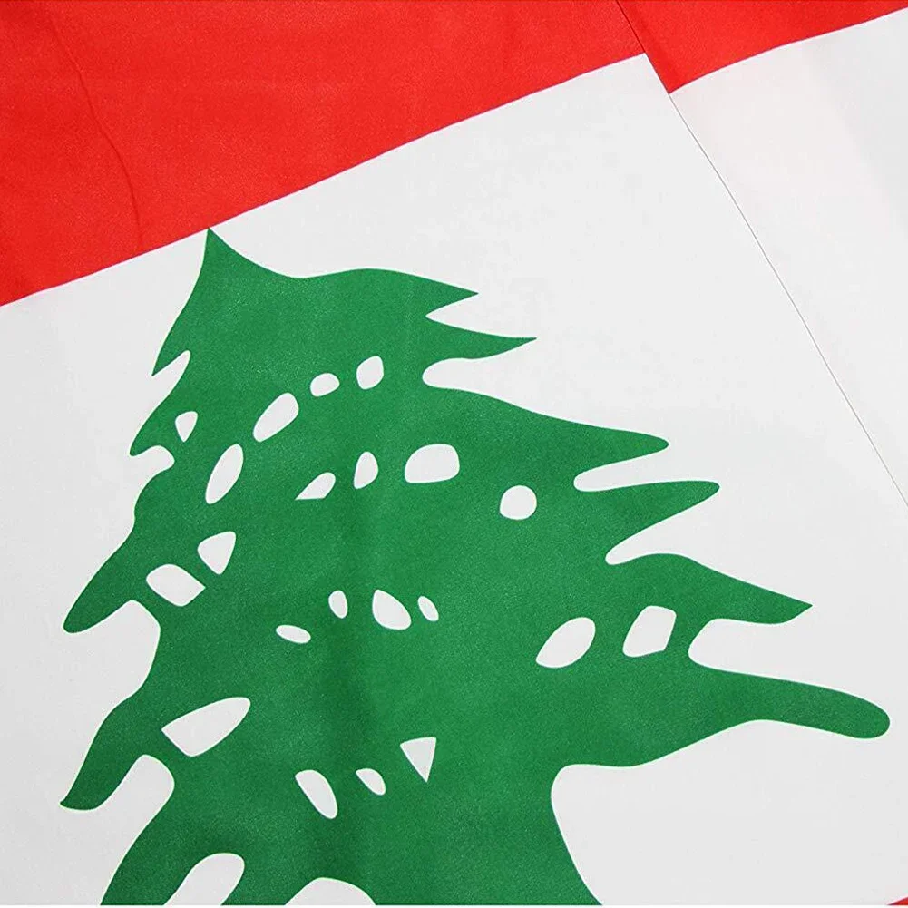 Large Lebanon Lebanese Flag 3x5FT Creative Lebanese Flag Polyester Lebanese World Countries Flags Republic of Lebanon Flag