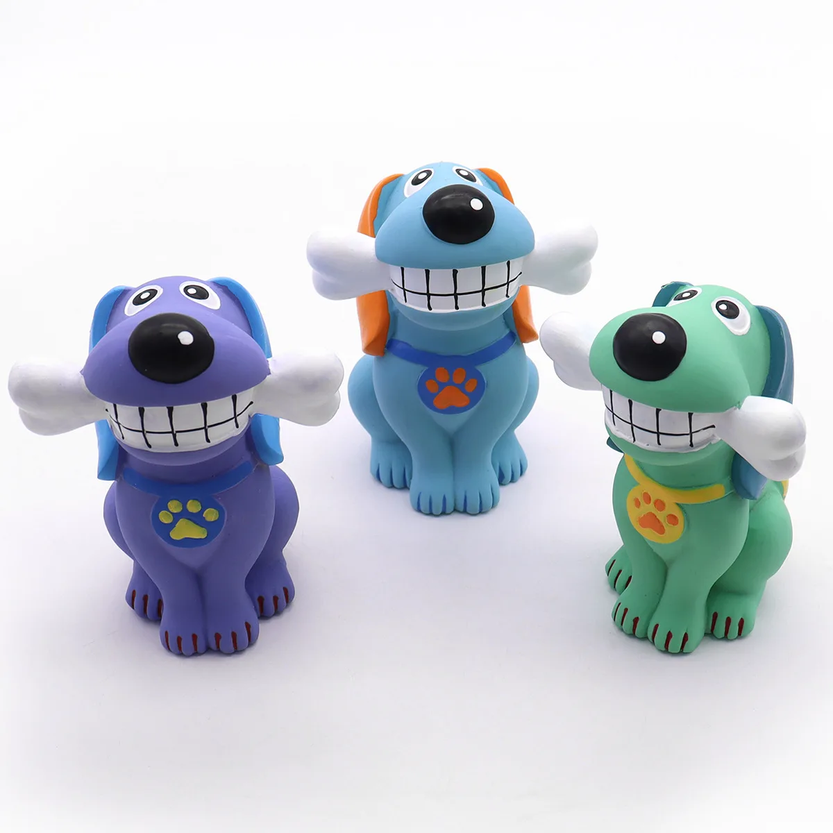 Durable Rubber Dog Chew Toy Squeaky Interactive Toy for Pupp