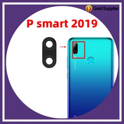 Per huawei p smart 2019 obiettivo in vetro per fotocamera posteriore posteriore con riparazione di sostituzione dell'adesivo