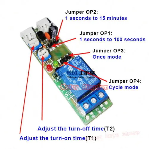 JK11 DC 5V 12V 24V 0-30min 0-24h Adjustable Multi-function Infinite Cycle Loop Timer Delay Timing Relay Switch Module