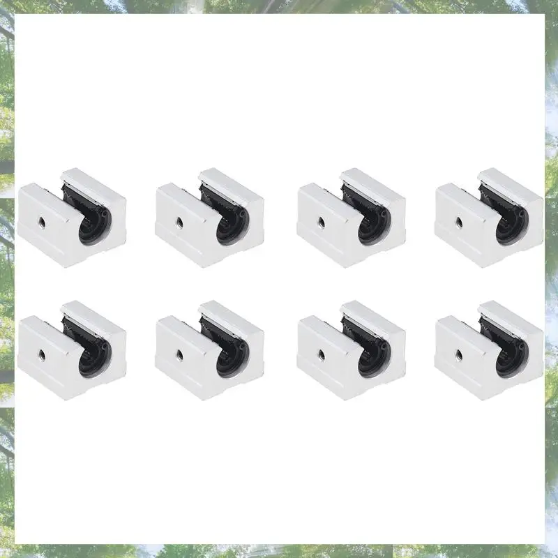 

Premium-8PCS SBR16UU SBR Linear Ball Bearing Slide Block For SBR16 Linear Rail Guide
