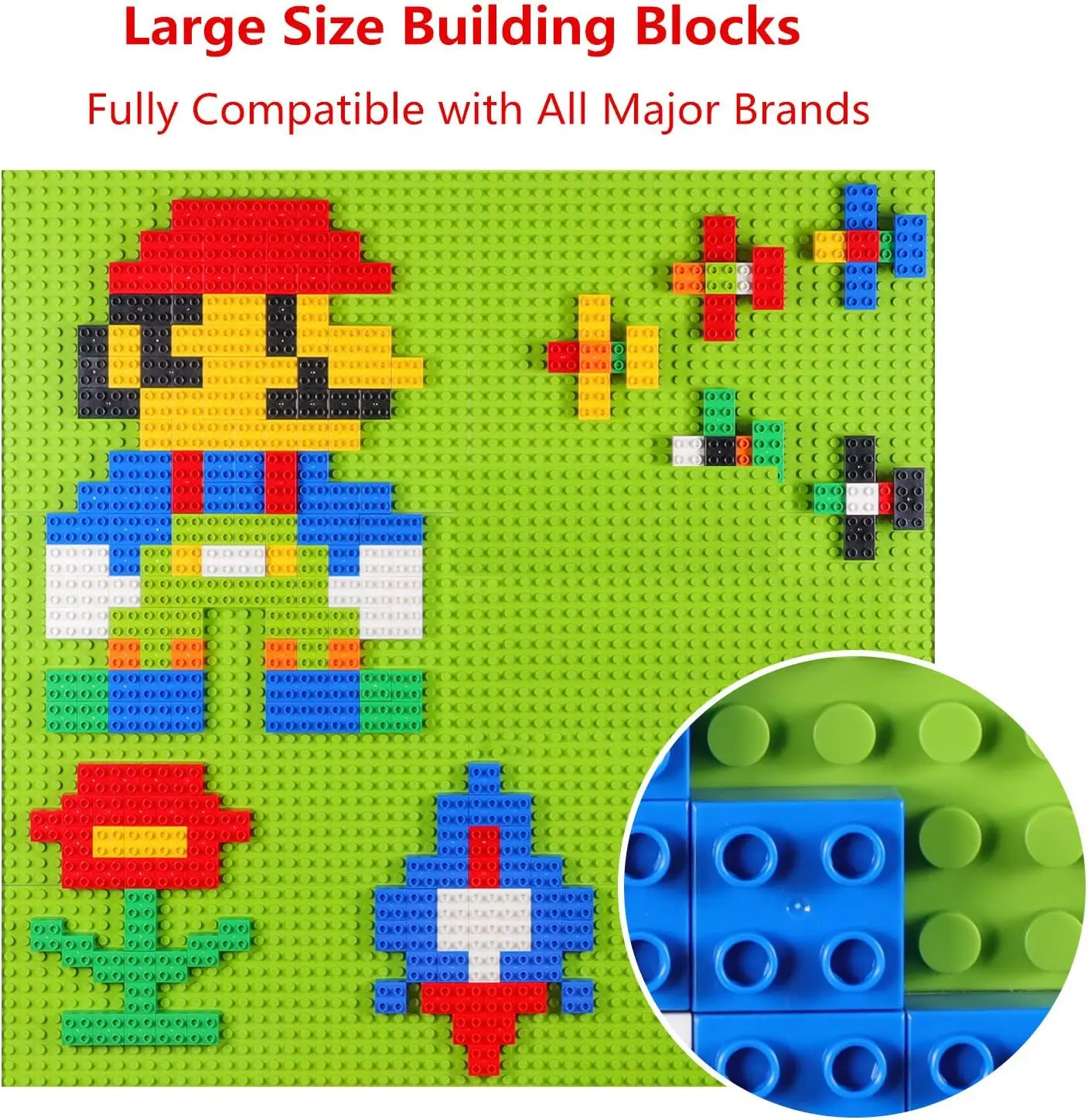 214-Piece Large Building Blocks for Toddlers with Storage Bucket - Big Bricks Compatible with Major Brands - STEM Educational To