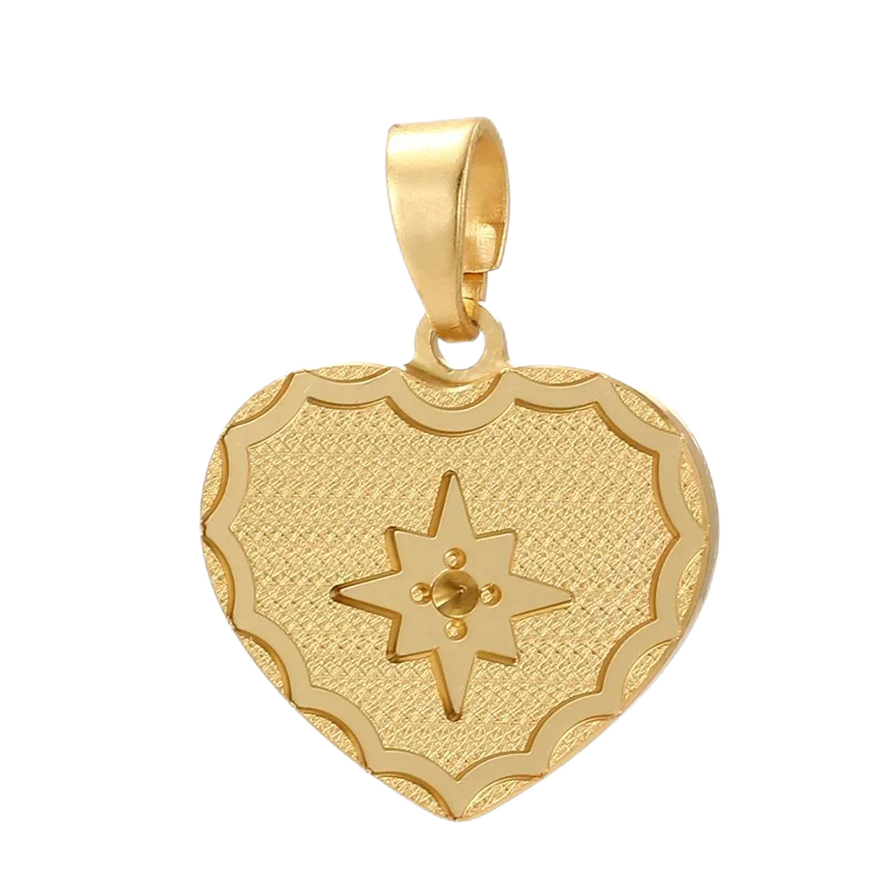 Cute Exquisite Heart-shaped Charms for Jewelry Making Supplies DIY Earrings Necklace Key Buckle Pendant Golden Classic Style image 5