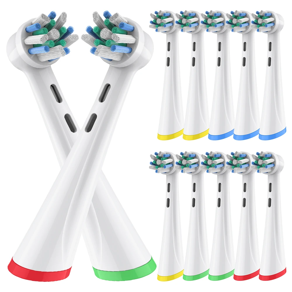 4/8/12 Replacement Brush Heads Compatible with Oral B iO 2 3 4 5 6 7 8 9 10 Electric Toothbrush, Toothbrush Head for Cross Clean