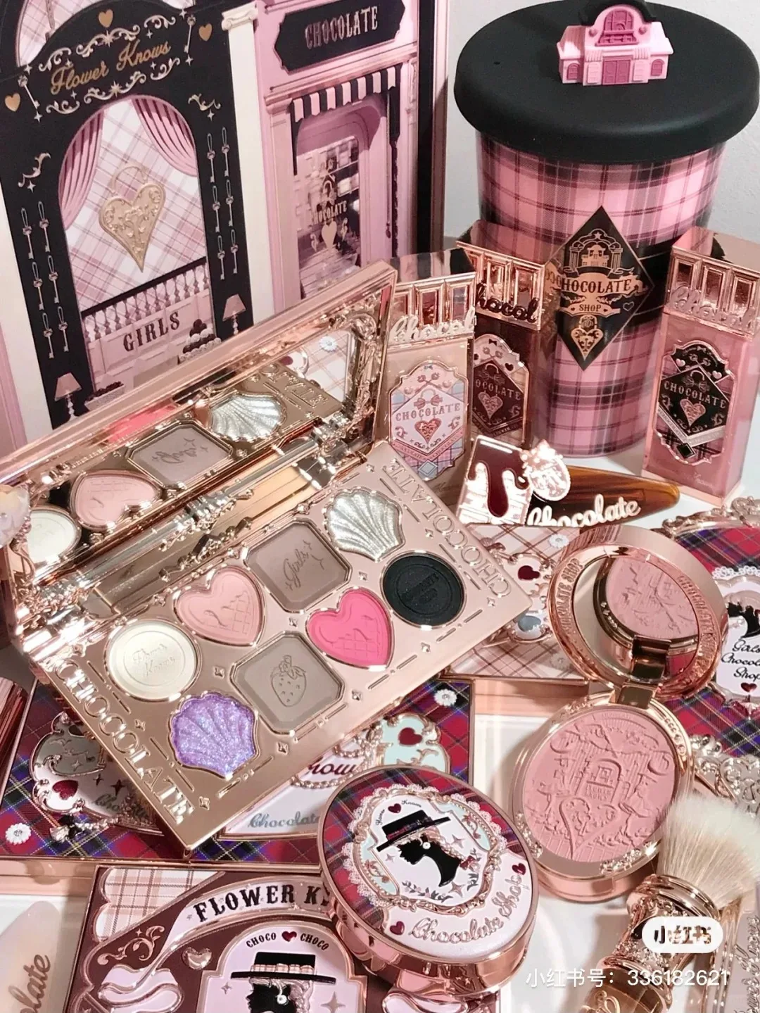 Flower Knows Chocolate Shop 8 cores paleta de sombras shimmer fosco camaleão prensado glitter sombra de olhos de longa duração