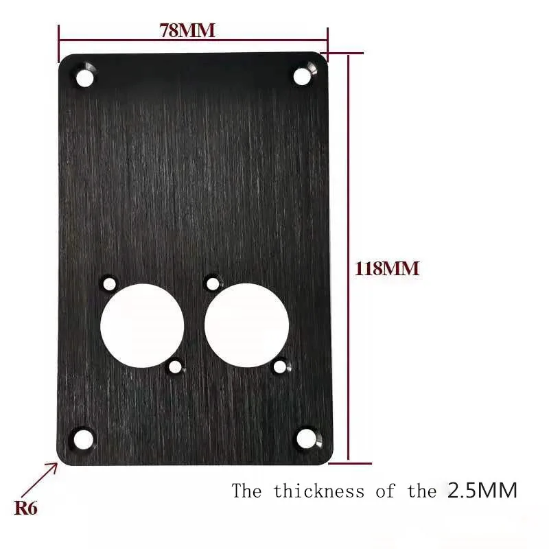2 pezzi peaker scheda di cablaggio posteriore accessori in alluminio accessori audio a piena frequenza amplificatore da palcoscenico piastra posteriore in alluminio nera