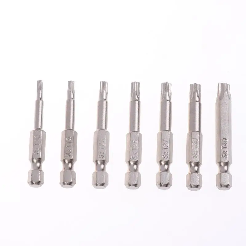 2026 Hot Sale 7Pcs S2 Magnetic Star Screw Driver 5 Point Screwdriver Bits 50mm 1/4