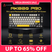 Ajazz AK820/AK820Pro Gaming Mechanical Keyboard Bluetooth 5.1/Wireless/C-Wired Customized Keyboard with Knob Hot Swapping Gasket