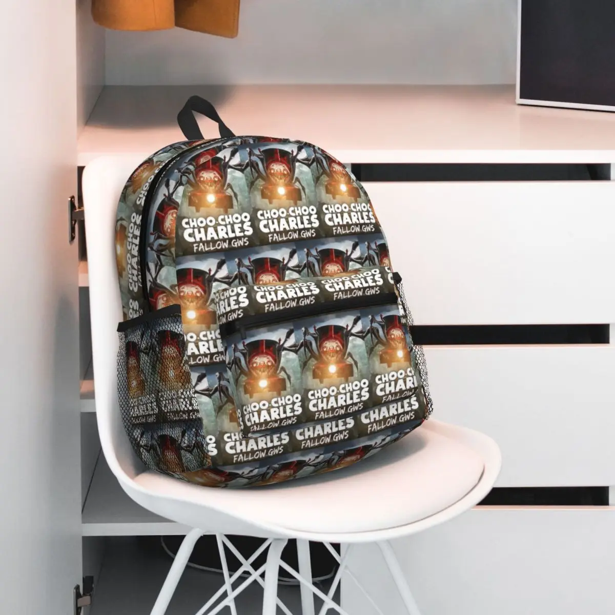 Permainan Horor Choo-Choo Charles Ransel Pelajar Tas Sekolah Tas Travel Hiking untuk Anak Laki-laki Perempuan Tas Buku Fashion Tas Bahu