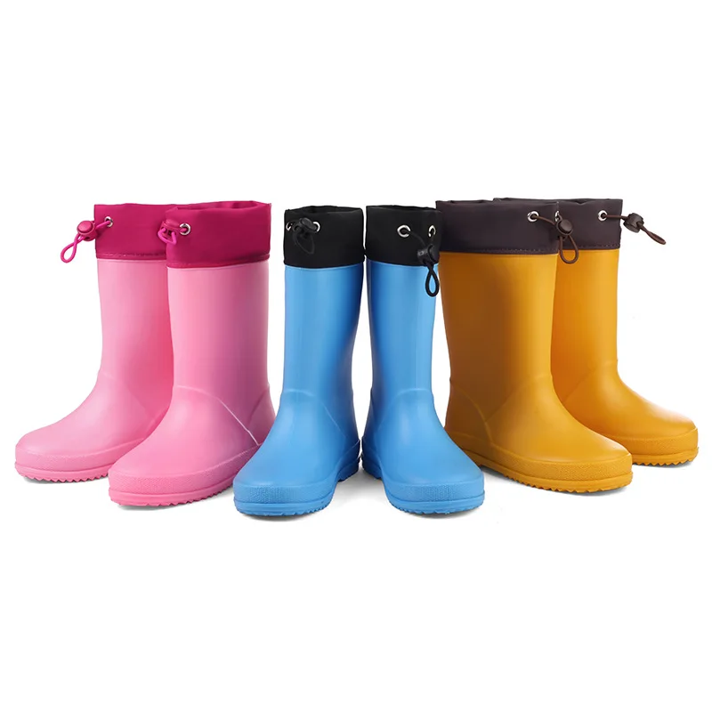 เด็กรองเท้าบูทหน้าฝนกลางเด็กหญิงเด็กชาย Rainboots กันน้ำ Anti-Slip Wellies รองเท้ารองเท้าน้ำสำหรับเด็ก