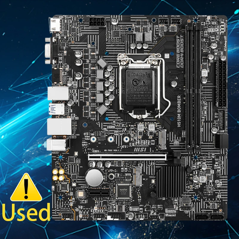 

Материнская плата MSI H510M BOMBER Intel H510 LGA1200 Micro ATX 2xDDR4 HDMI VGA 1x M.2