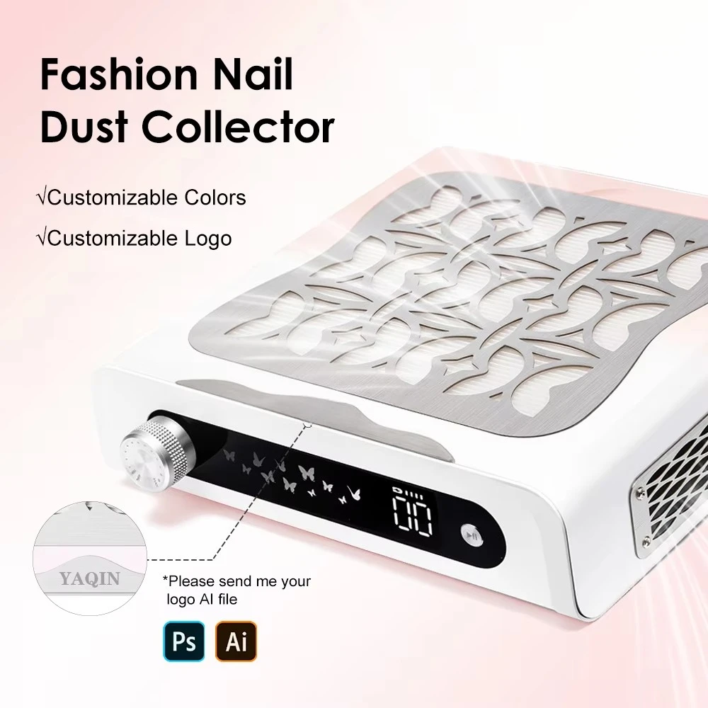 

Professional Strong Cleaner Acrylic Gel Nail Polishing Nail Dust Collector 60W Powerful Dust Collector for Nails Salon