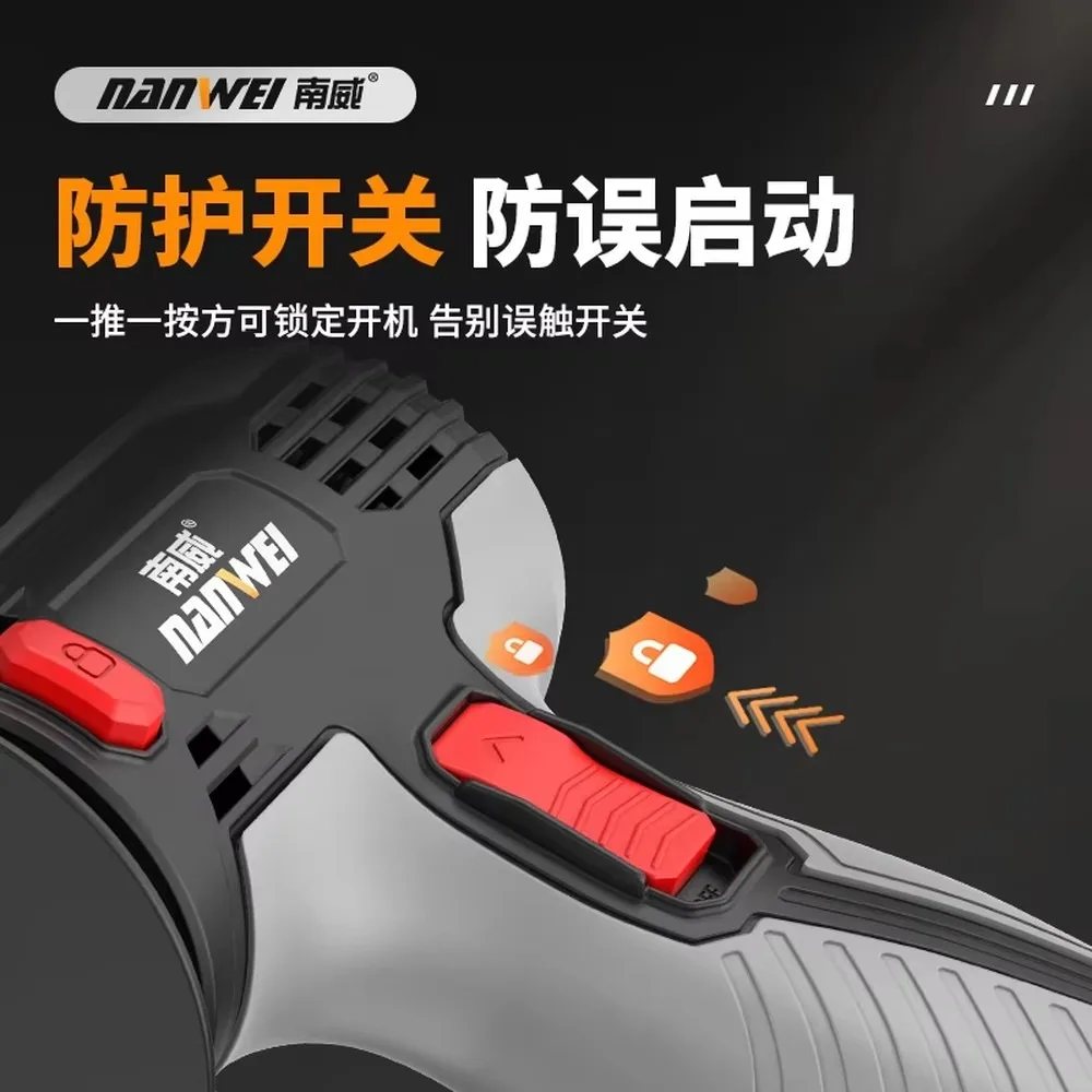 NANWEI Mini Angle Grinder 3 Inch Electric Cordless 16.8V DIY Industrial Brushless Metal Polishing Machine Power Tool