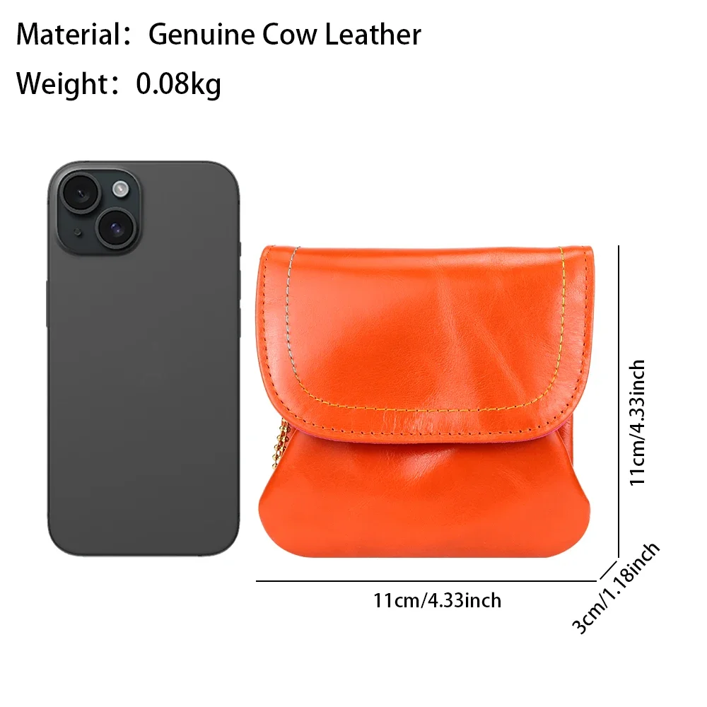 URBAN MASTER Mini Coin Purse for Women Genuine Cow Leather Credit Card Holder Vintage Wallet Storage Bag With Kiss Lock 1500