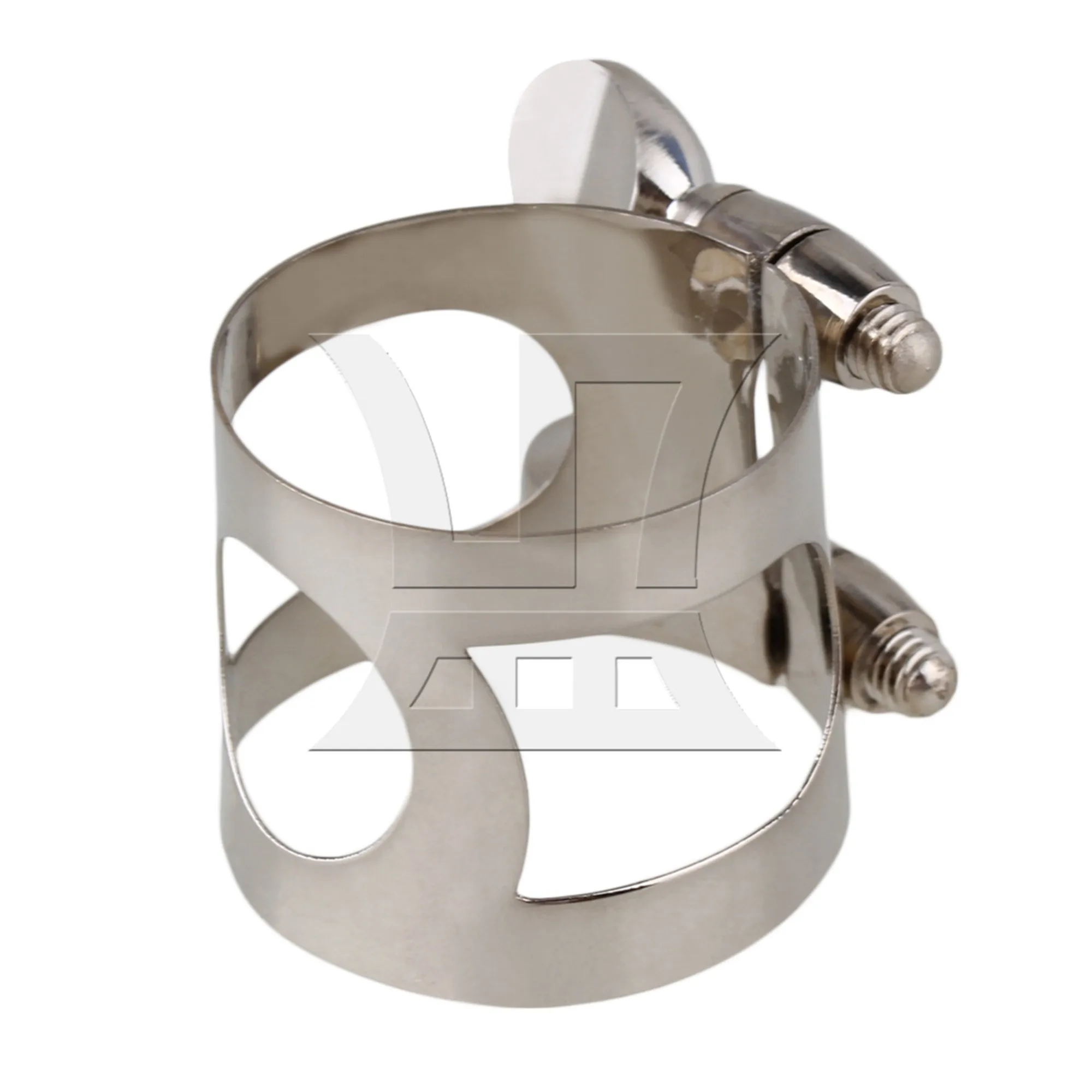 

YIBUY Nickel Plated Clarinet Double Screws Adjust Mouthpiece Ligature
