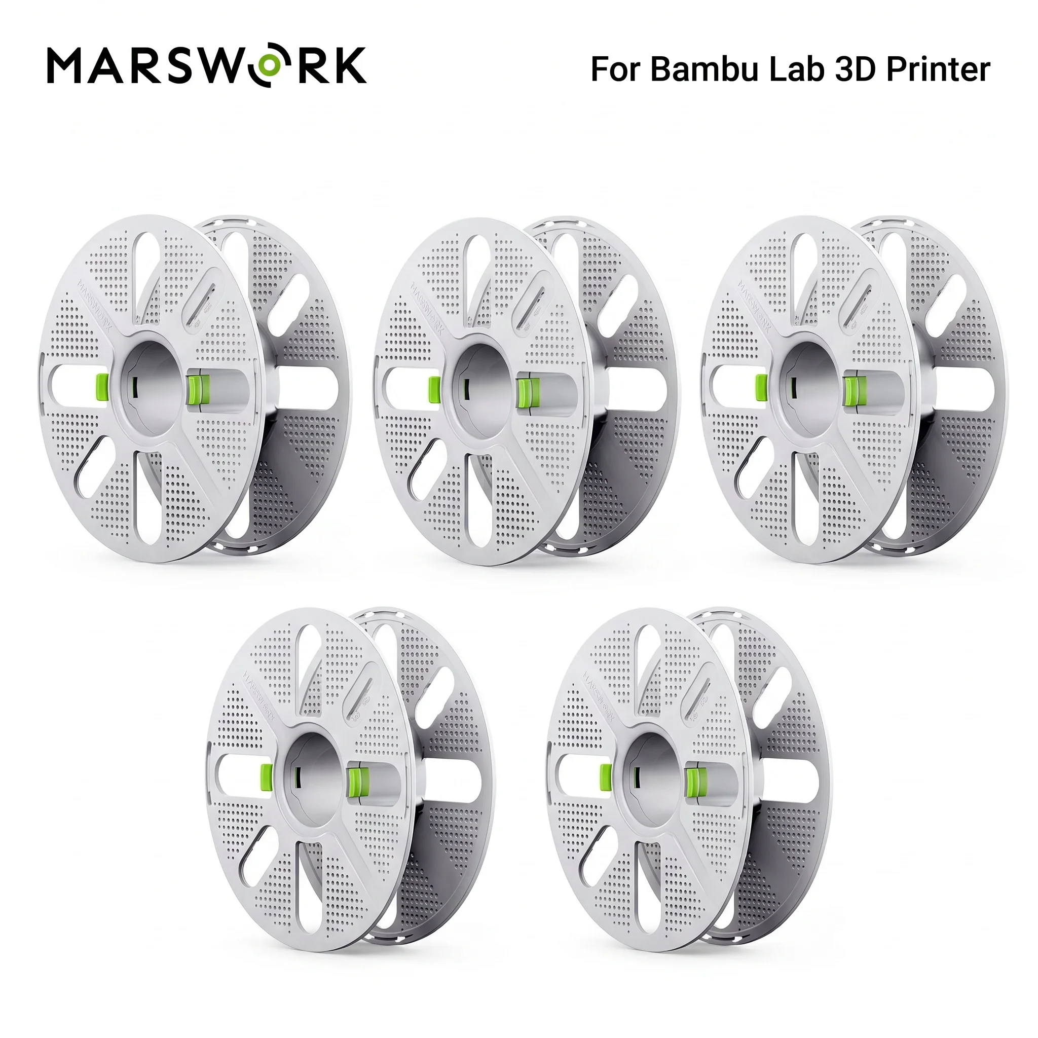 

MarsWork reusable spool 4pcs Quick-Swap fit refill Filament For Bambu Lab 3D Printers Save resources