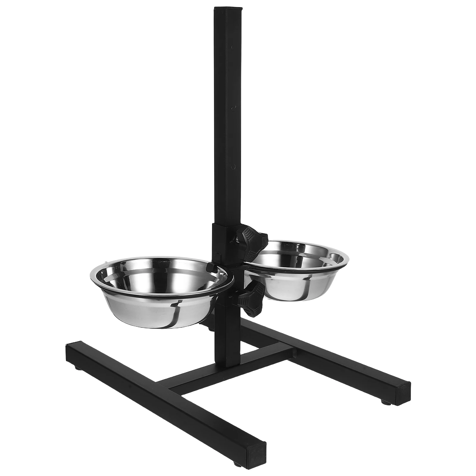 

2 Stainless Adjustable Supplies Height Durable Pet Feeder Dog Food Water Bowls Pet Food Water Bowls Floor St