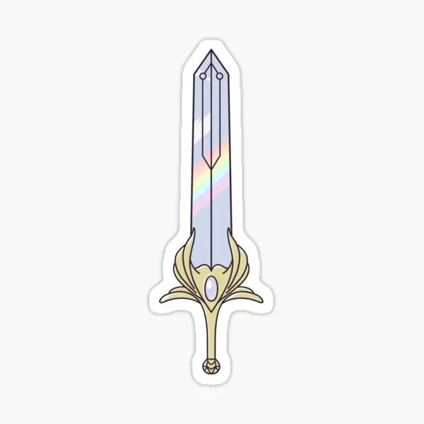 She Ra Rainbow Sword  5PCS Stickers for Wall Water Bottles Car Window Room Anime Decorations Kid Cartoon Stickers Cute