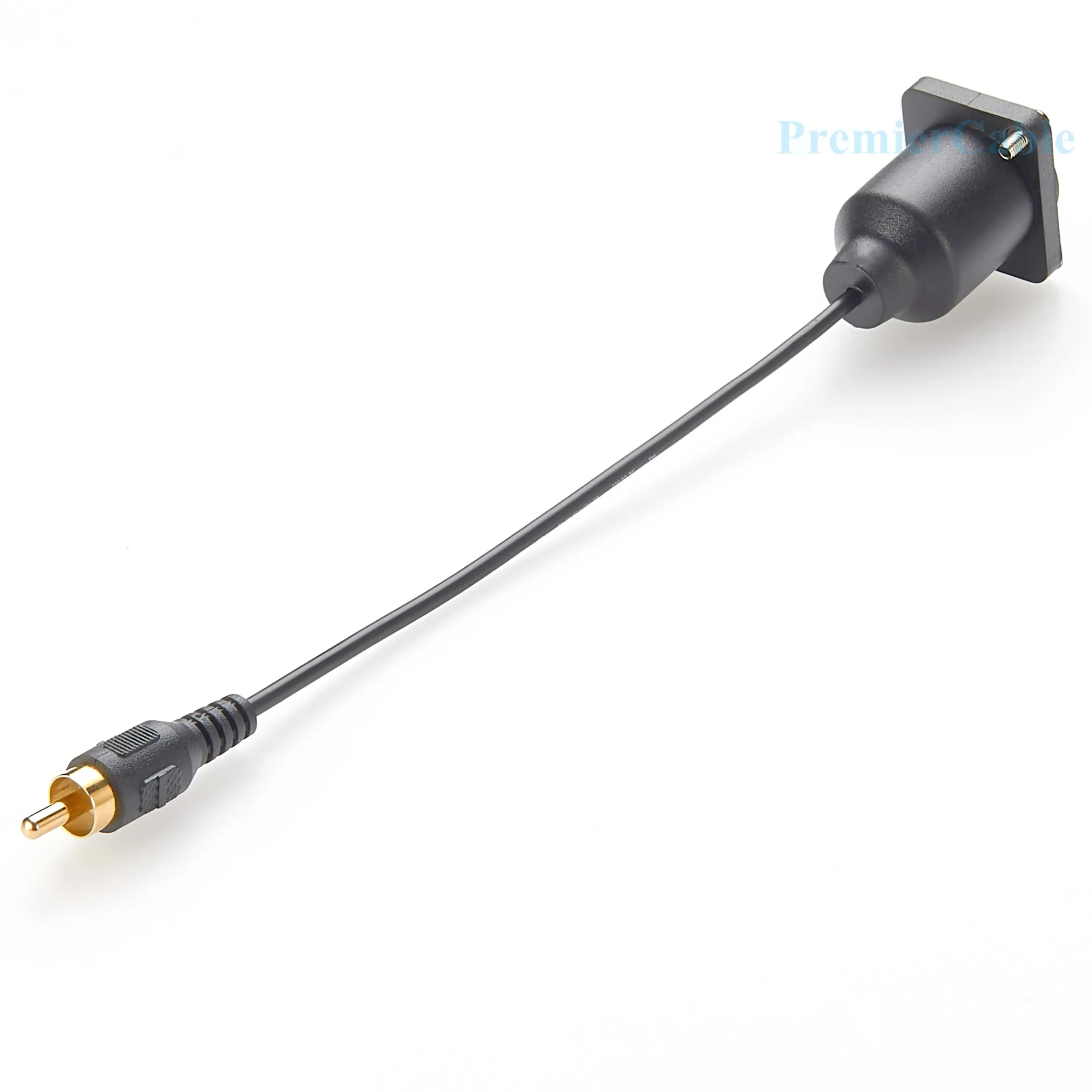 D-Type RCA Convertor Extension Cable RCA Male to Female Panel Chassis Mount Cable Panel Mount RCA (Composite Video, Audio) Cable