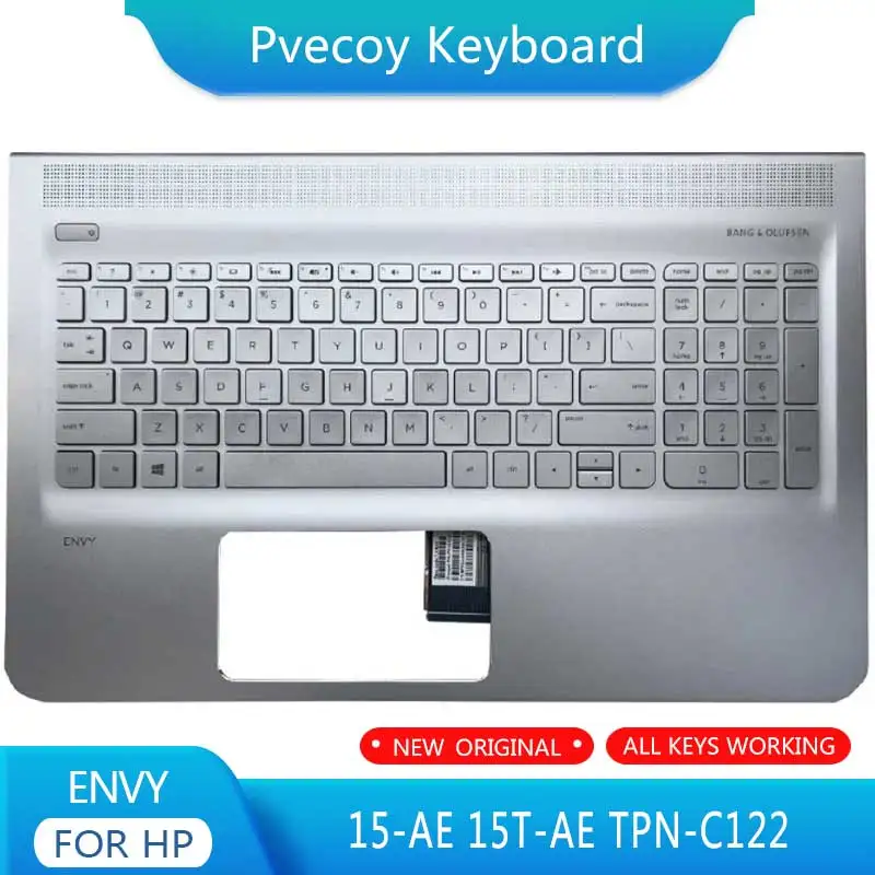 New For ENVY 15-AE 15T-AE TPN-C122 Laptop Palmrest Case Keyboard US English Version Upper Cover