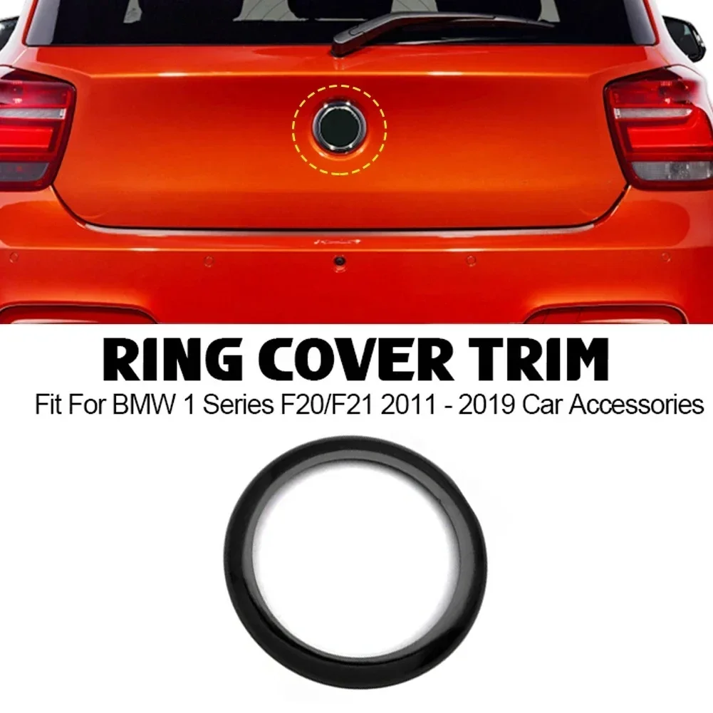 

Car Tailgate Rear Badge Ring Emblem Decoration Trim Cover For BMW 1 SERIES F20 F21 2011-2019 Models Black Rear Logo Trim Body Fr