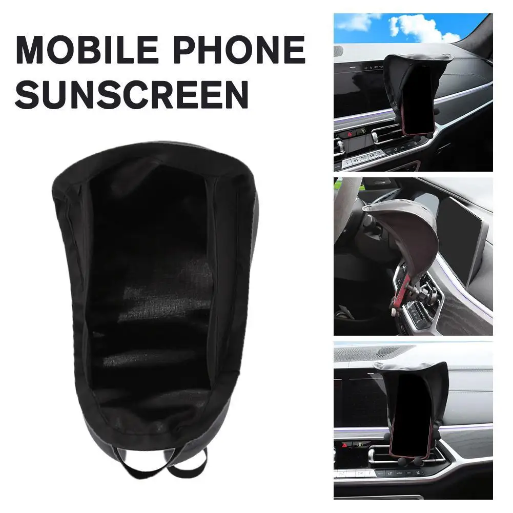 Car Cell Phone Sunscreen Sunshield Phone Umbrella Sun Shade For Motorcycle Bike Car Anti-scald Car Accessories 1pcs D2D8