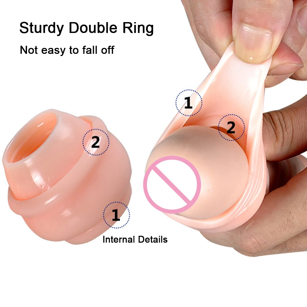 Reusable Foreskin Corrector for Men Silicone Cock Ring Ghost Exerciser Delay Ejaculation Adult Sex Toys Male Penis Stretcher