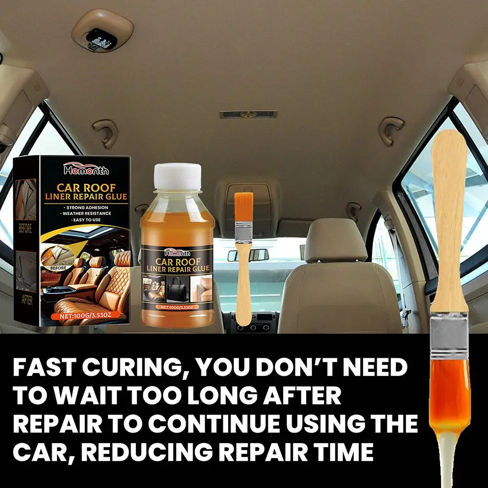 Auto ceiling interior strong repair non-trace adhesive brush kits special top lining repair quick drying temperature resistance