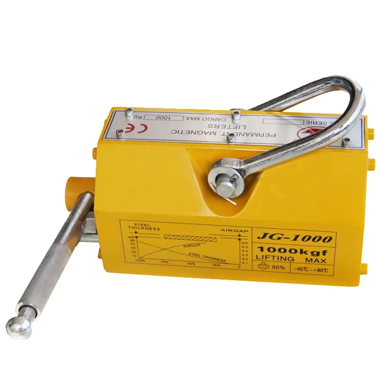 high quality 500kg 1000kg  5000kg max permanent magnetic lifter steel plate lifting magnet equipment