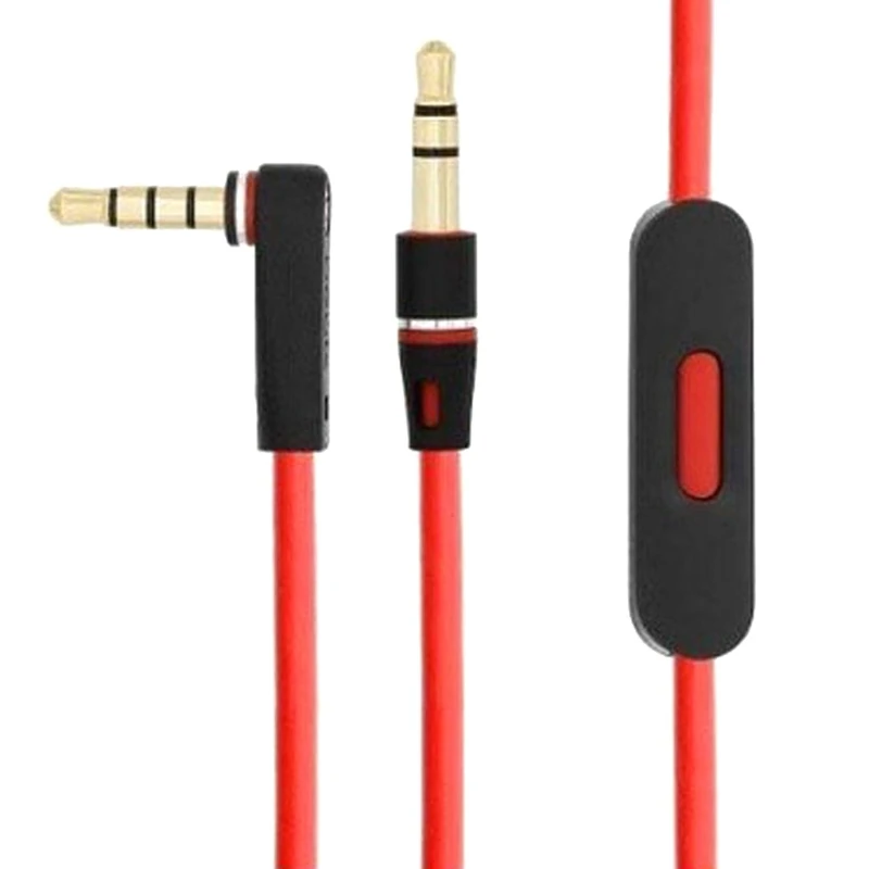 Replaced Earphone Cable for Beats for Mixr/for Solo for HD Headphones with Remote Control Talk and Volume +/- Male-Male