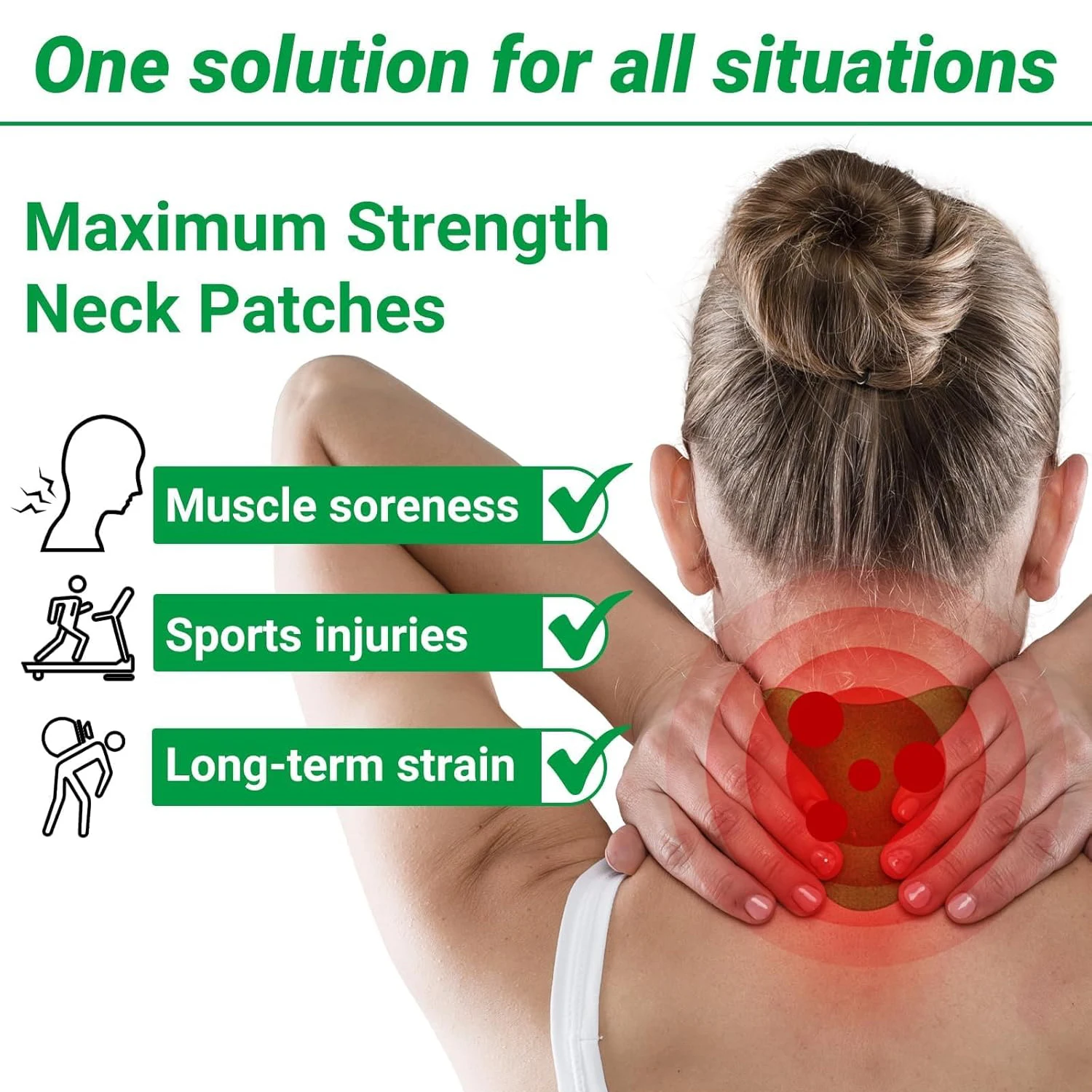 Patch d'acupuncture pour le cou et les épaules, 12/60 pièces, Patch thermique, patchs chauds pour le cou longue durée, patchs à base de plantes en tissu Non tissé