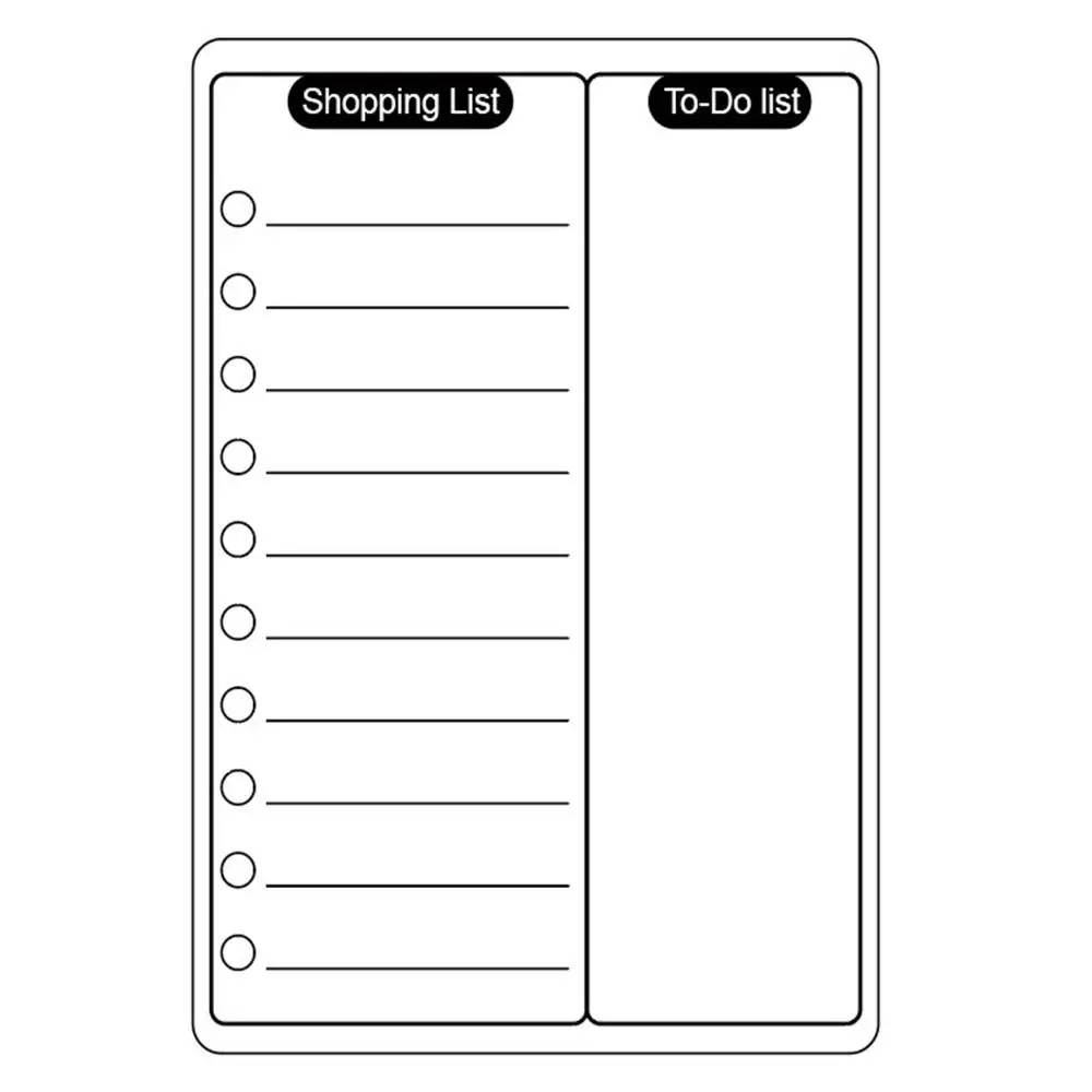 Autocollant magnétique mémo de licence de semaine simple, bloc-notes de plan, liste de tâches, autocollants de réfrigérateur magnétiques, liste d'épicerie, calendrier de tableau blanc