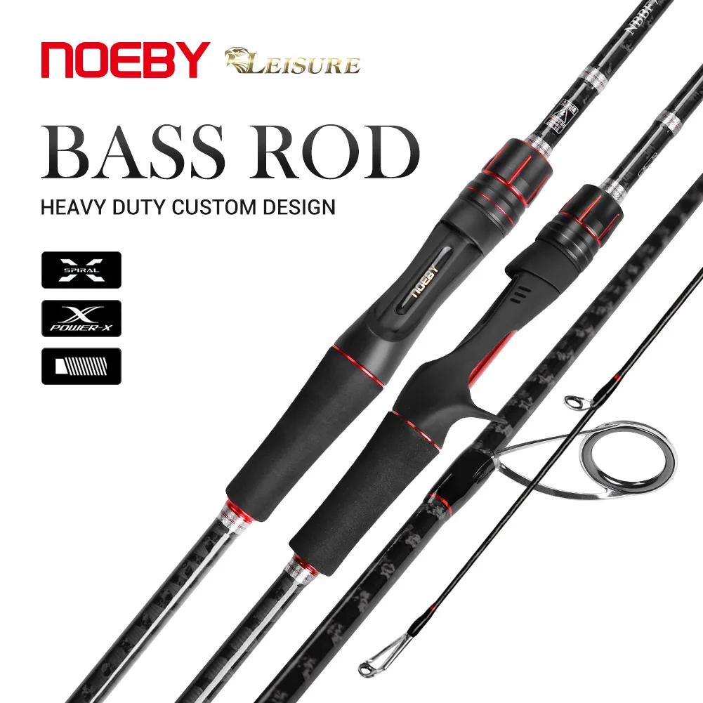 Noeby Spinning Casting Fishing Rod 2.13m 2.29m Heavy Duty Freshwater Fast Action Rods 7-28g 10-35g Lure Weight Pike Fishing Rod