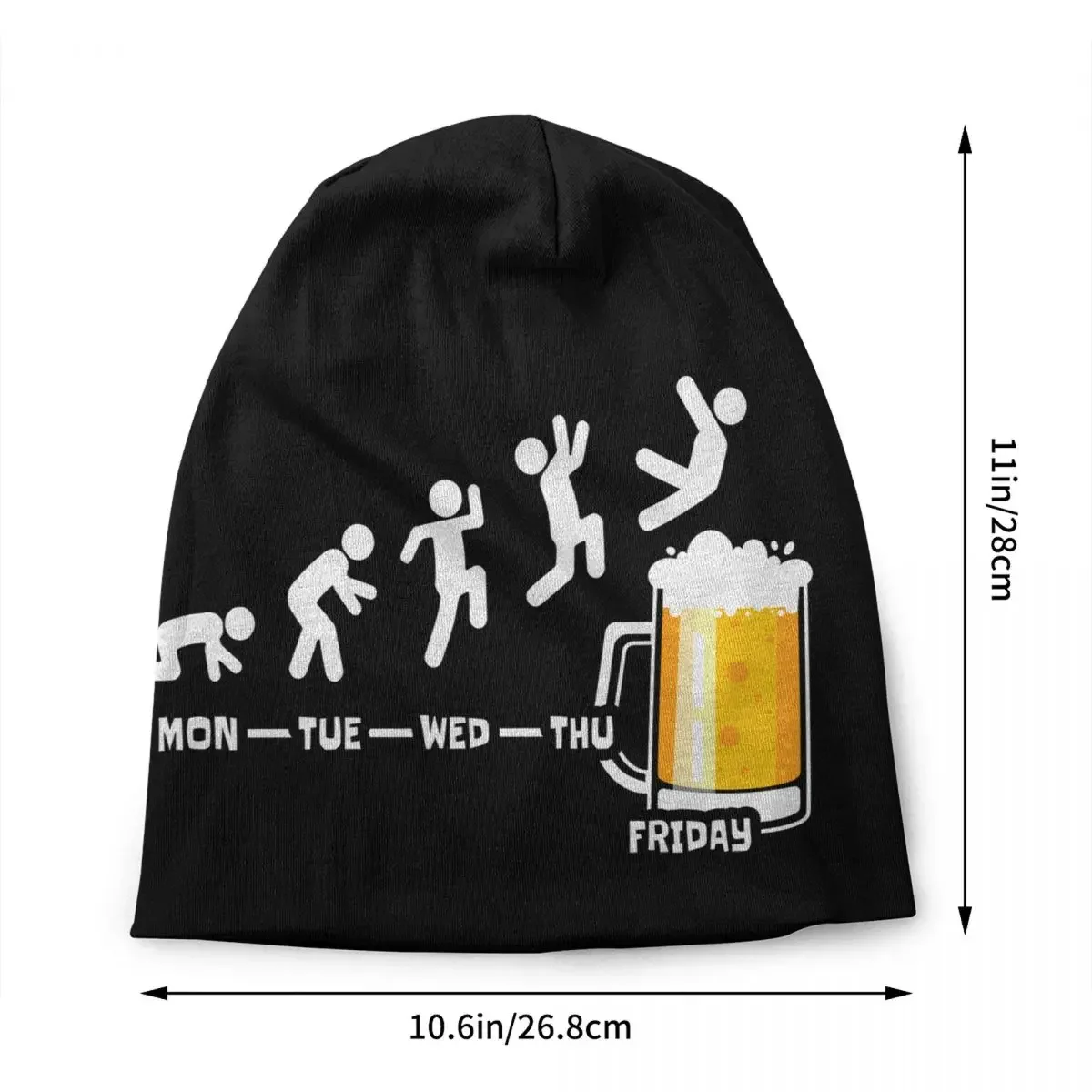 Weekend Week Beer Fridays Skullies Beanies Caps Hip Hop Winter Warm Women Men Knit Hat Adult Unisex Alcohol Lover Bonnet Hats