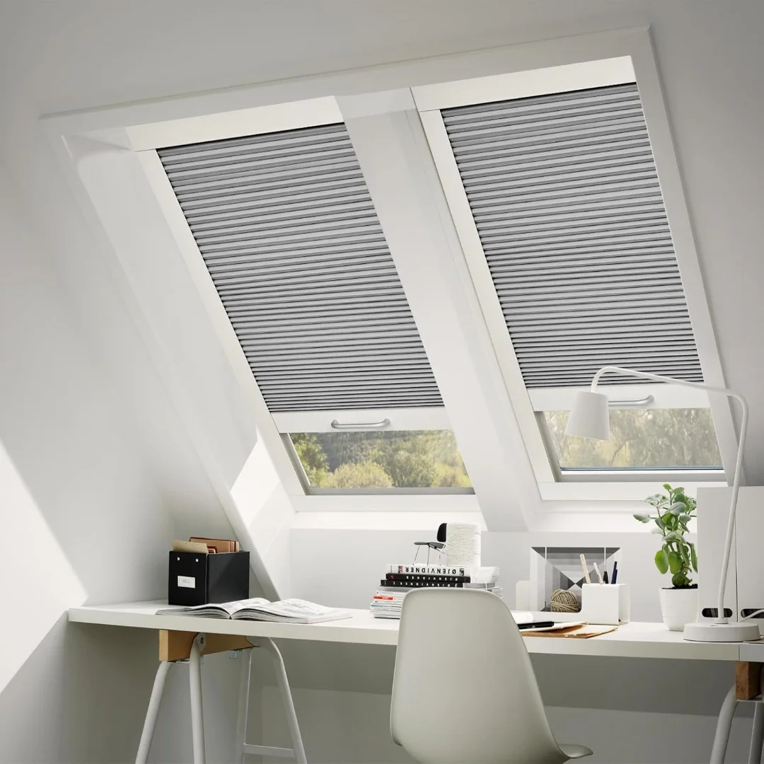 Modern Design Professional Customized Full Blackout Manual Control Skylight Honeycomb Blinds for Skylight Windows