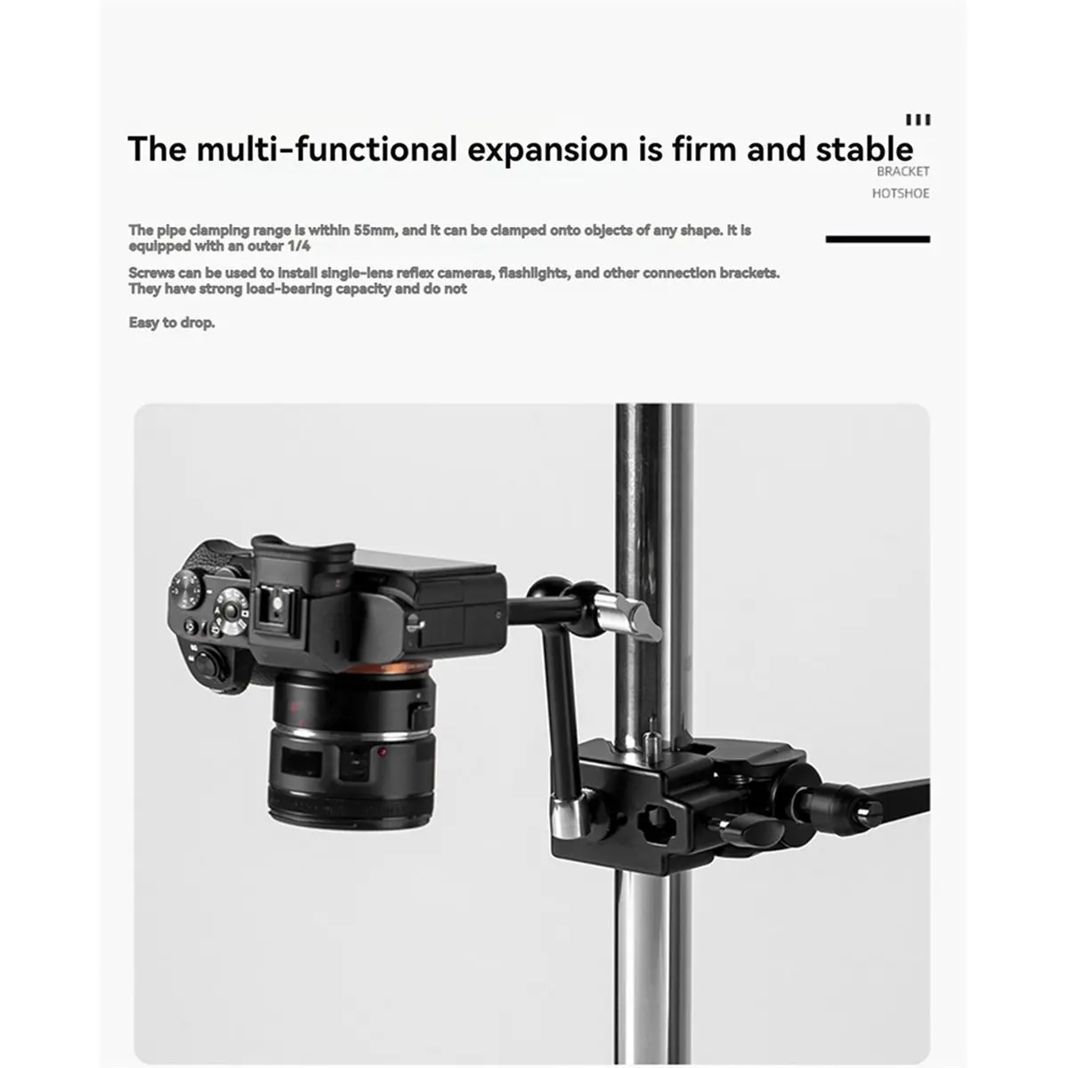 Camera Claw Clamp Fixing Clip Aluminum Alloy Bike Handlebar Clamp for Photography and Vlog Eagle Beak Clip